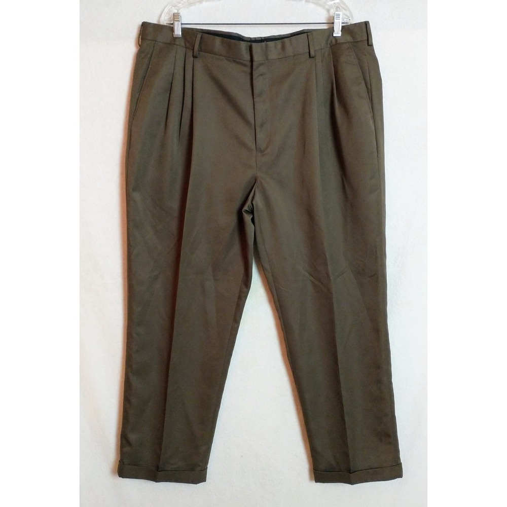 Tivoli Pleated Front Dress Pants. Men's 42 x 30. Brown.